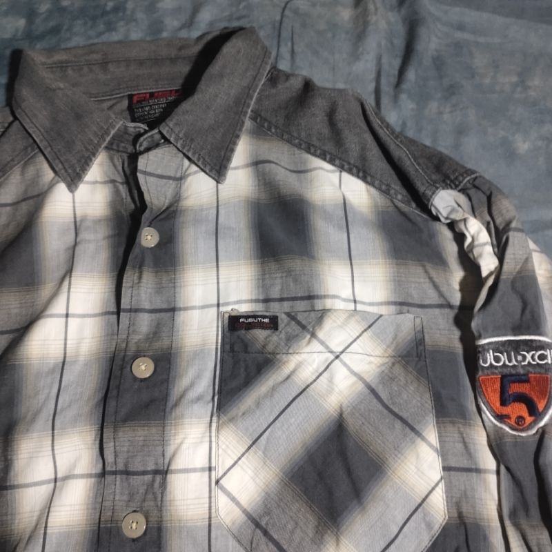 kemeja flanel veterano FUBU vintage