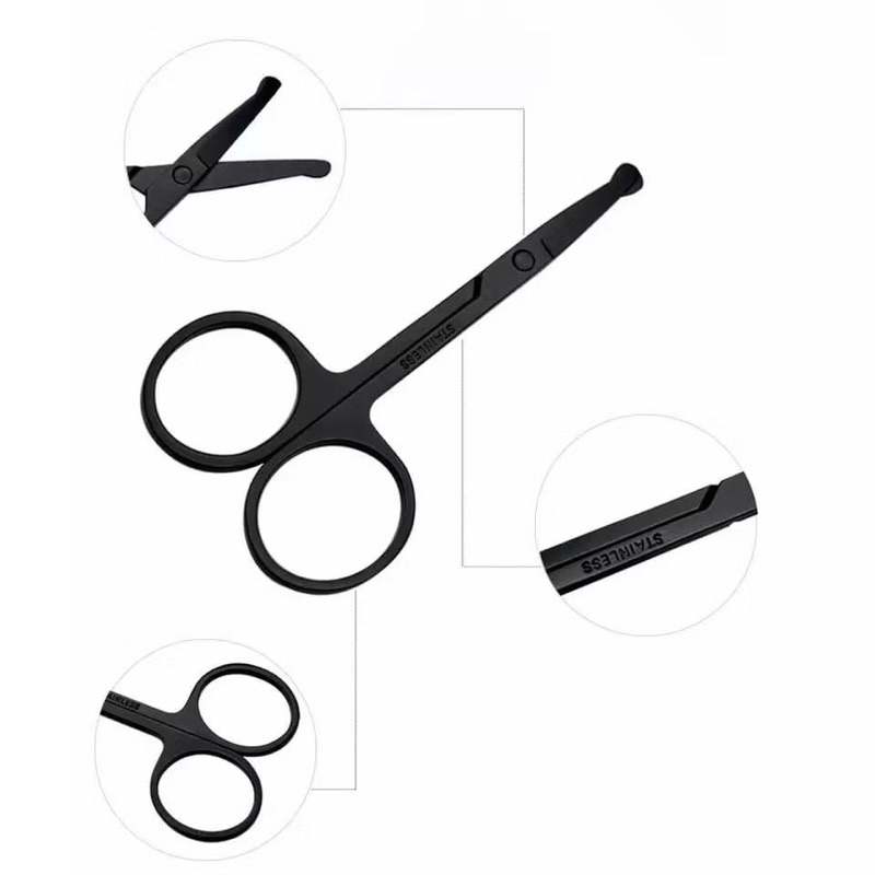 Gunting Cukur Kecil Bulu Hidung Mata Ujung Tumpul Stainless Steel — 9