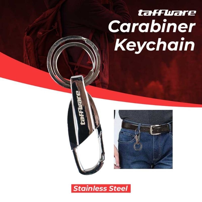 Taffware Gantungan Kunci Carabiner Keychain Stainless Steel - K372