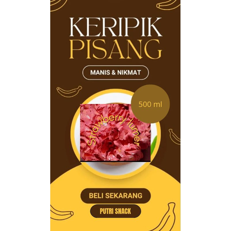 

kripik pisang strawberry lumer