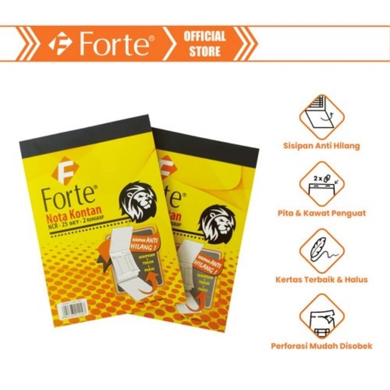 

Nota NCR Forte 2 ply / Nota kontan Forte 2 ply