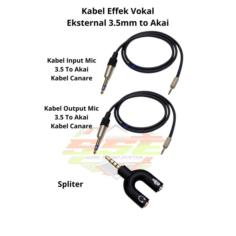 KABEL EFEK VOKAL EKSTERNAL DARI HP/LAPTOP KE MIXER AUDIO | Kabel canare
