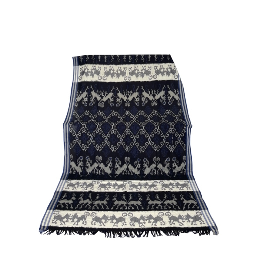 Kain Tenun Blanket Kain Tenun Troso Tenun Jepara Biru Navy