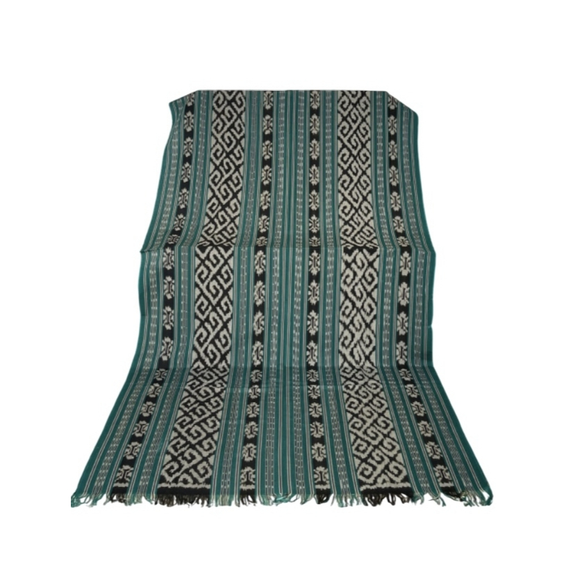 Kain Tenun Blanket Tenun Troso Kain Tenun Jepara Tenun Etnik Warna Hijau Kombinasi