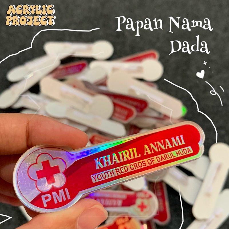 

Papan Nama Dada Akrilik | Nametag | Nama Dada | Akrilik | Bros Akrilik |