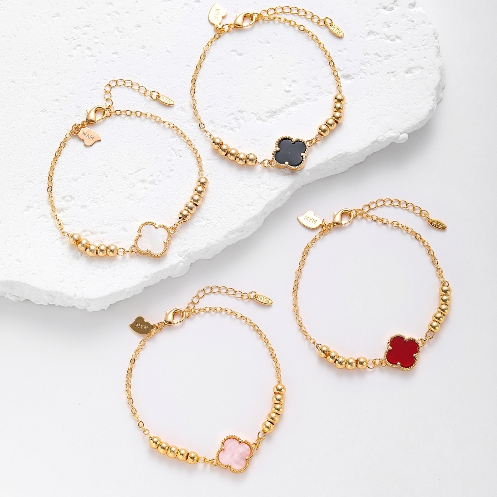 gelang rantai titanium gelang wanita titanium rantai anti karat gelang bunga rantai terbaru