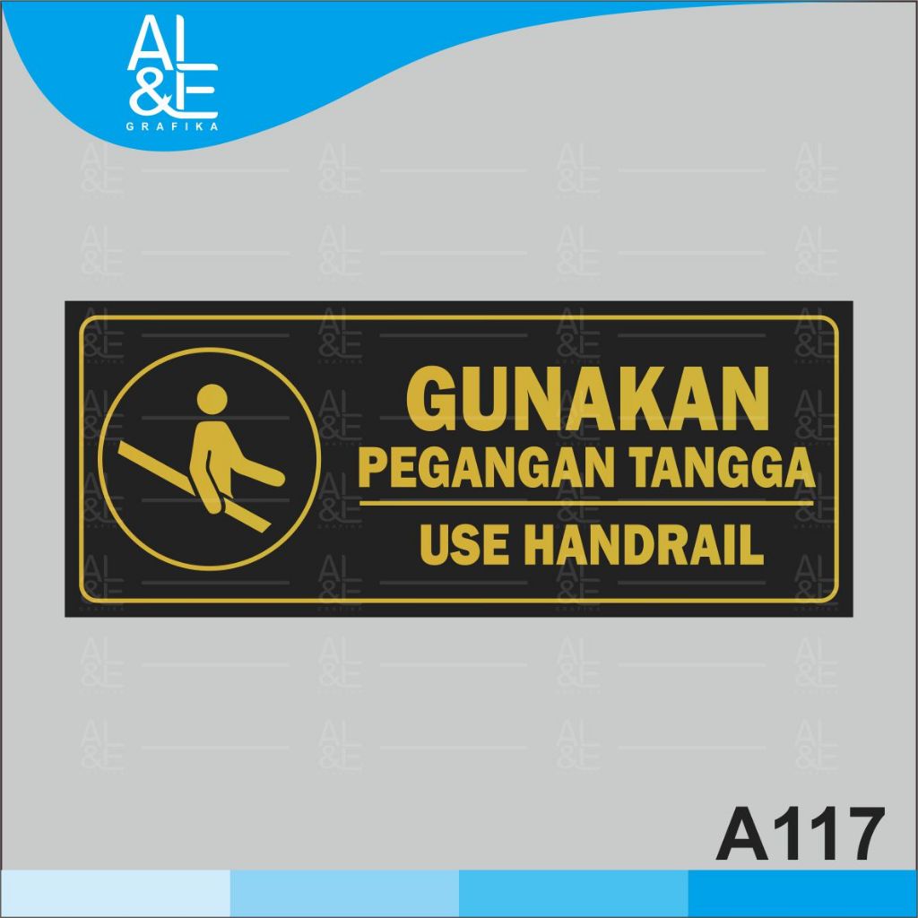 

A117 - Acrylic Sign, Gunakan Pegangan Tangga Versi Gold, Premium dan Tahan Air, Termurah, Bisa Custom