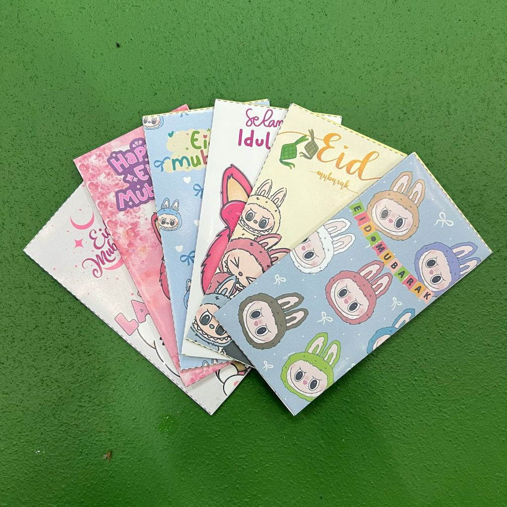 

Amplop THR Lebaran Idul Fitri Karakter Labubu Isi 25Pcs - Angpau THR