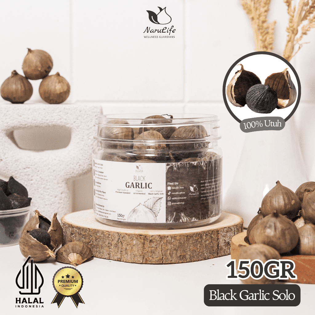 

Narulife Black Garlic Solo (Bawang Hitam Tunggal) 150gr | ORI 100% PREMIUM