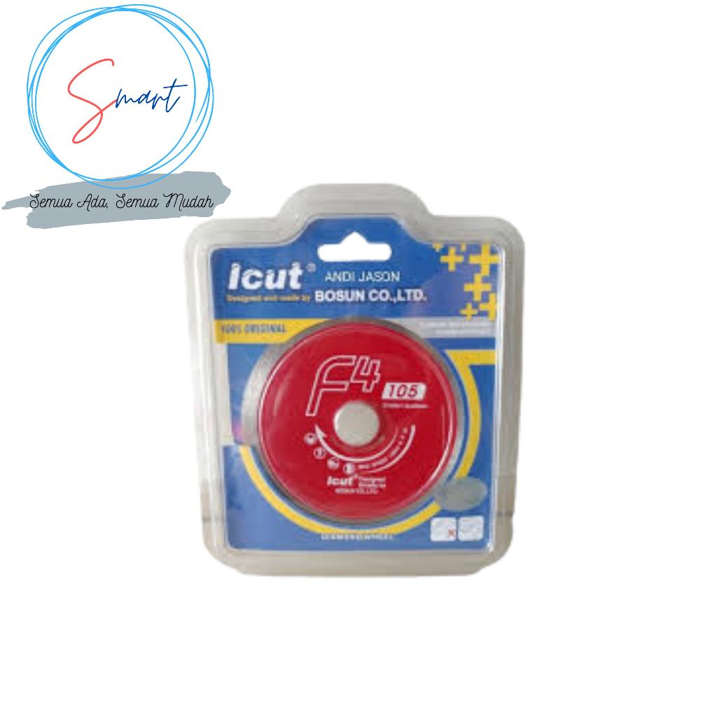 ICUT Bosun F4 Diamond Wheel 4 Inch Mata Grenda Potong Keramik Granit Tembok Beton Gerinda 4Inchi