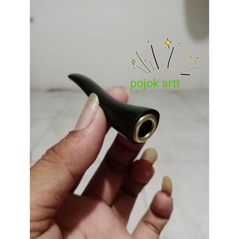 Once pipa cangklong padutan kayu kelor hitam mini lengkung