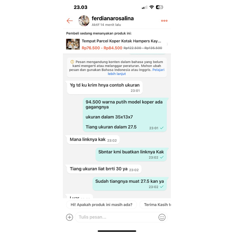 

Custom Kotak Koper Parcel Hampers Koper Putih