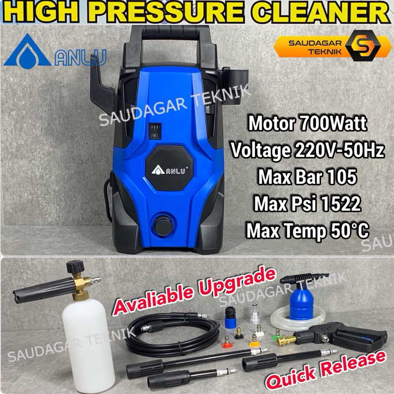 Jet Cleaner ANLU Mesin Steam Cuci Mobil Motor AC High Pressure Cleaner ANLU Upgrade Quick Release Sn