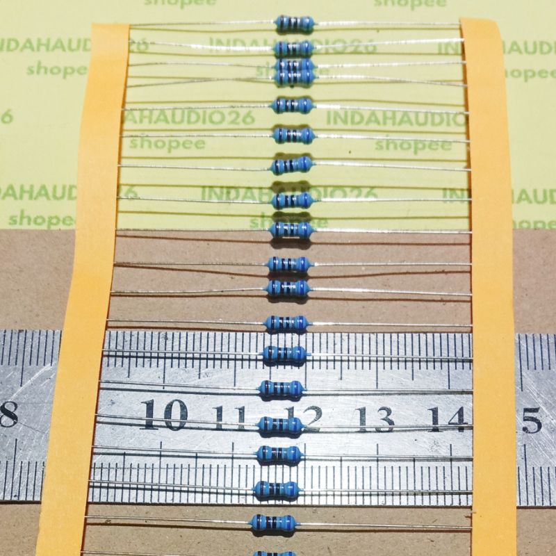 metal film 6K8  1/4W 1%   1per4 watt 1 persen 6,8 kilo ohm seperempat Watt resistor 6.8 k 1/4w 6k8