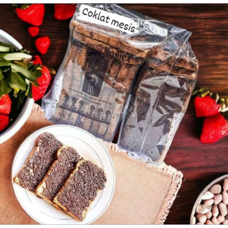 

Roti kering Monica (Monika) roti kering Lampung ROKER Premium 3 rasa komplit