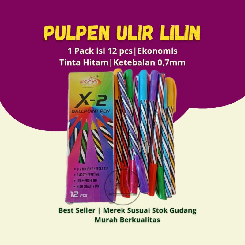 

Pulpen Bolpoin Lilin Spiral Murah / Bulpen Ulir Spiral Murah