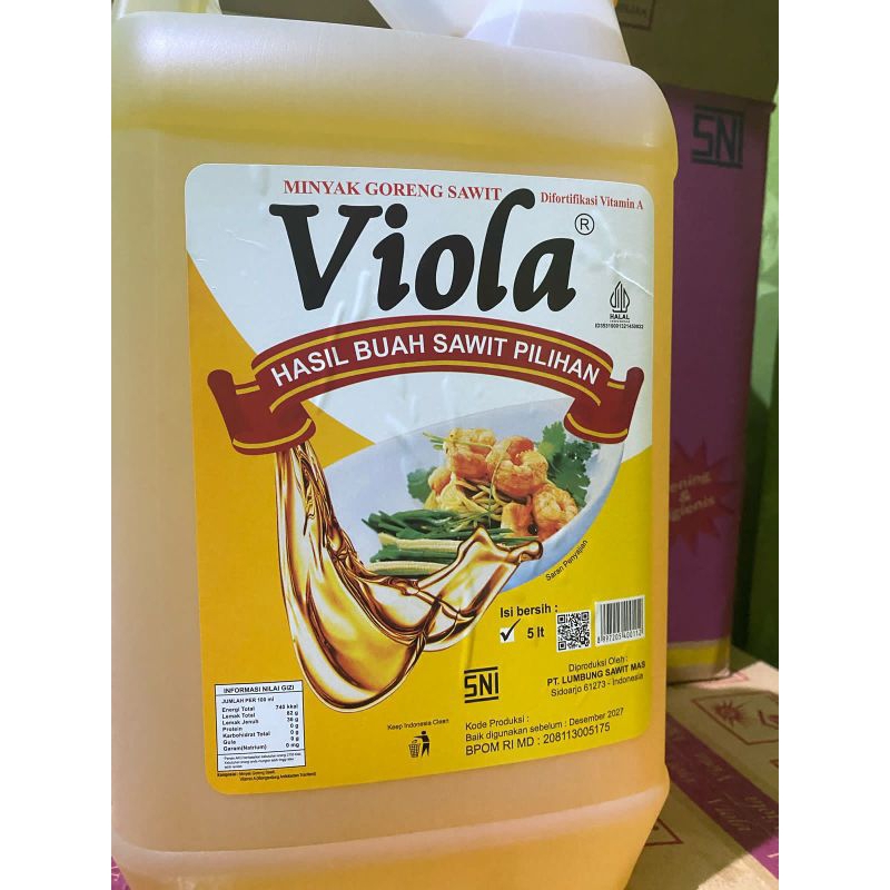 

Minyak goreng viola 5 liter jerigen 1 dus