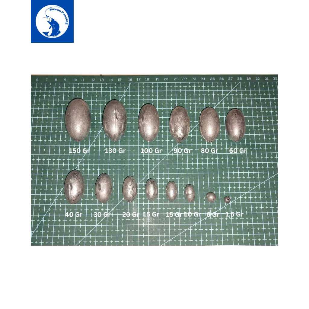Timah Pemberat Pancing Laut 40 - 150 gram