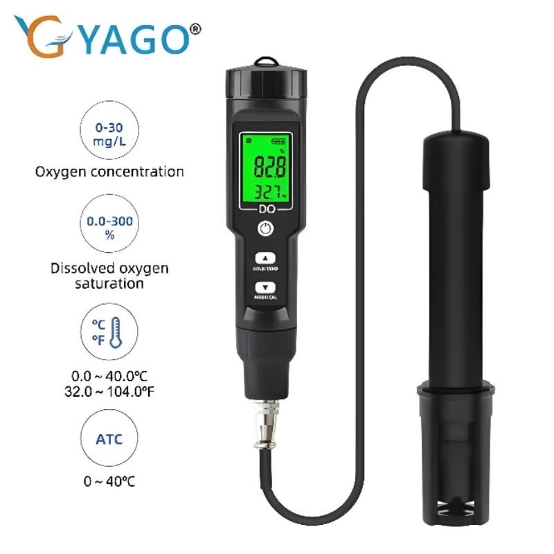 Dissolved Oxygen Tester DO9100 DO Meter Oksigen Water Analyzer Air O2