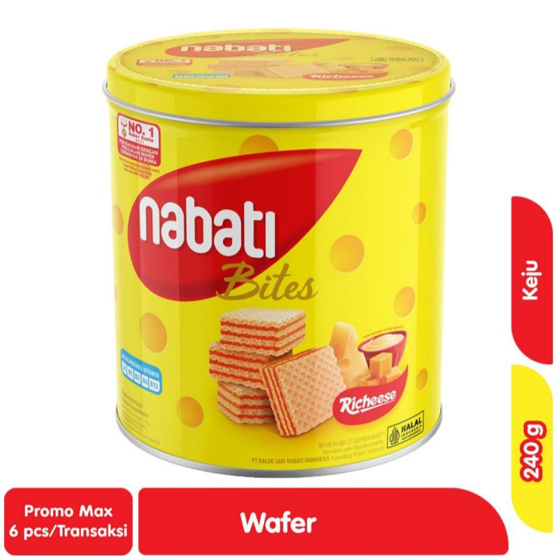 

Nabati Richeese Wafer Cheese Kaleng 240gr