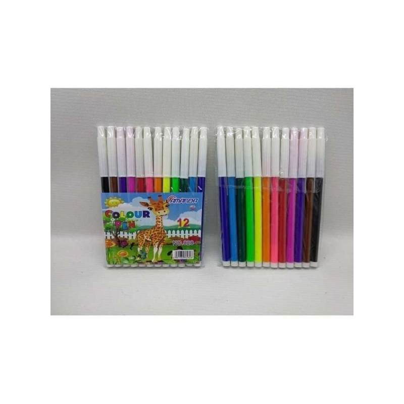 

spidol warna 12pcs/spidol sedang amanda /spidol kecil amanda 12 pcs/murah