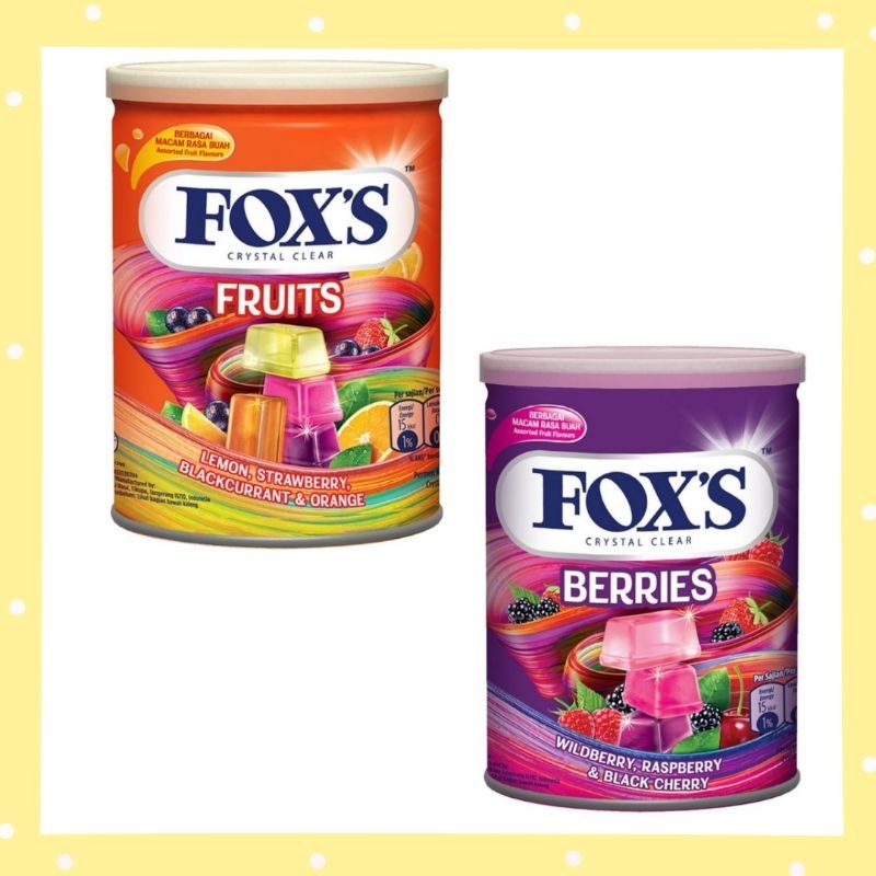 

Fox's Permen Crystal Clear Fruits dan Berries Kaleng 170g