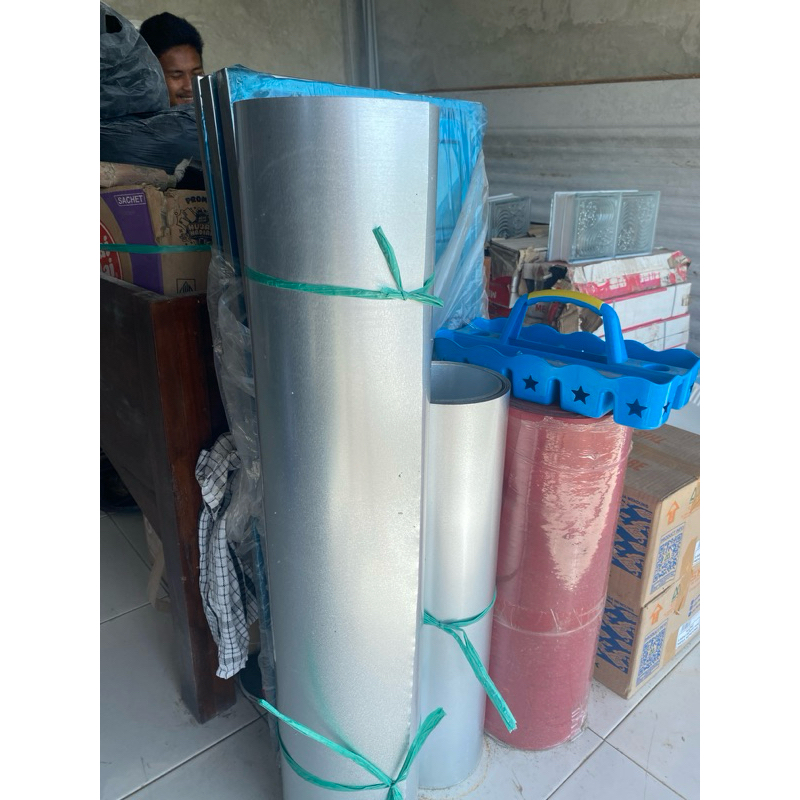 seng plat galvalum anti karat 90 cm Talang atap gerobak warung dapur meteran
