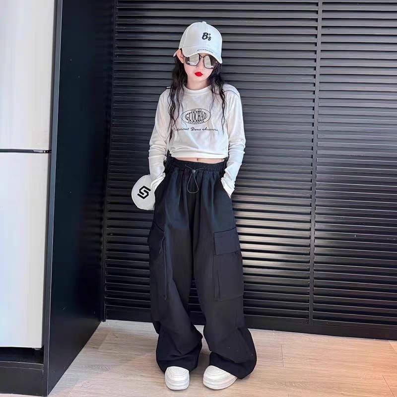 setelan anak perempuan cargo/oneset anak perempuan/cargo pants