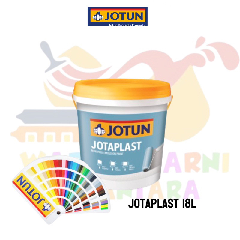 CAT TEMBOK JOTUN JOTAPLAST 18 LITER BISA REQUEST WARNA VIA CHAT ADMIN.CAT YANG SUDAH DICAMPUR TINTA 