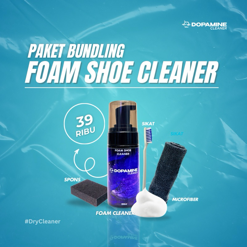 FOAM SHOE CLEANER CAIRAN CUCI SEPATU TANPA AIR | PAKET HEMAT PEMBERSIH | BISA COD