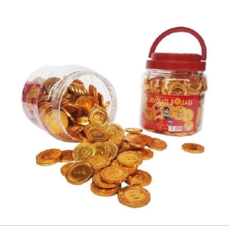 

Makanan Coklat Koin(9pcs) Chocolate / Coin Acak Makanan Viral Makanan Anak-anak