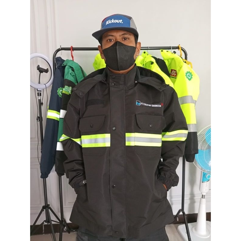 jaket safety tambang k3 FREEPORT INDONESIA