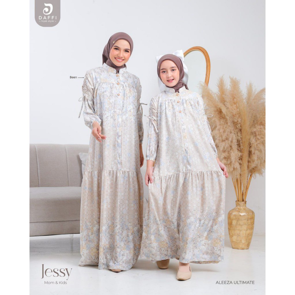 Daffi Hijab Jessy Gamis Dress Baju Elegan Wanita Cewek dan Anak Limited Premium Aleeza Ultimate