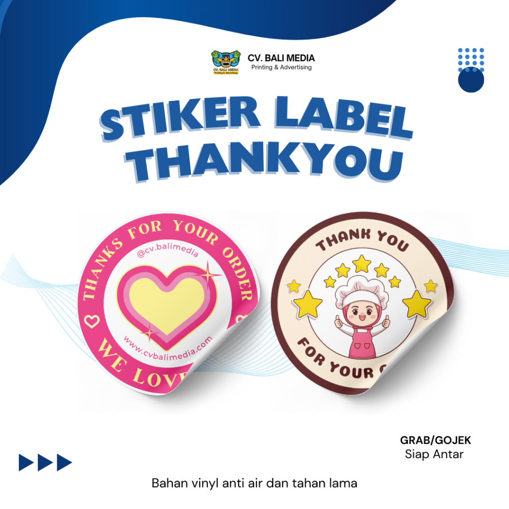 

STIKER LABEL THANKYOU VINYL CUSTOM