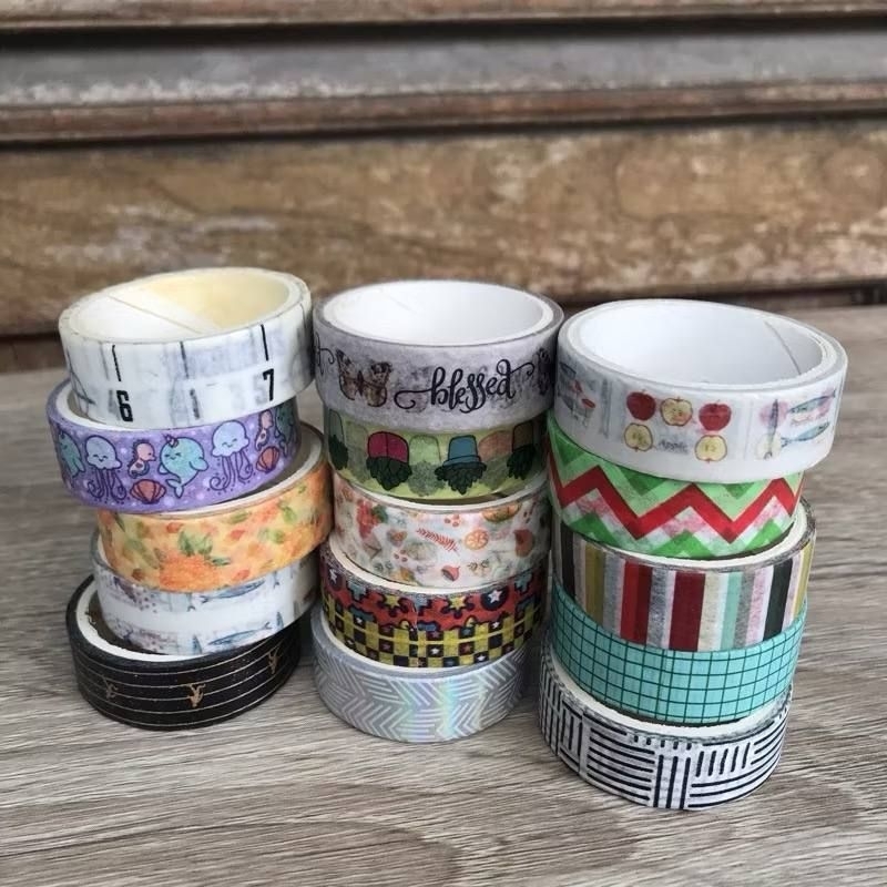 

1Pcs Random Washi Tape / Pita washi / Solasi Motif / Jurnaling tape / jurnaling kit / selotip motif / solasi kertas