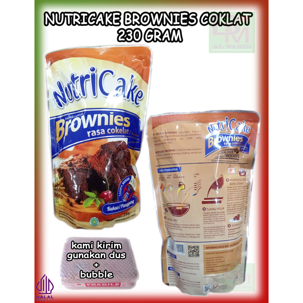 

Nutri Cake Nutricake Brownies Premix Rasa Coklat Kemasan 230 gram