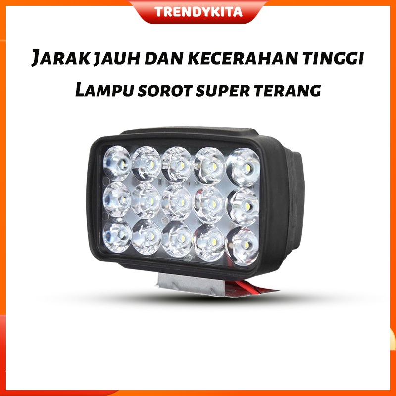 [COD] LAMPU LED LASER MOTOR 15 MATA - SOROT 300% LEBIH TERANG, BISA DIPASANG DI VARIO/BEAT/PCX