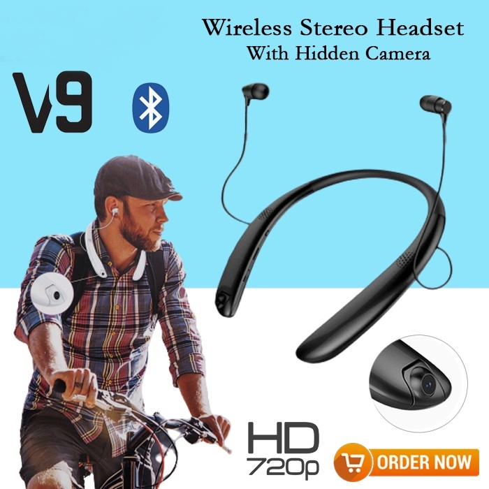 Bluetooth Sports Headset Speaker V9 With Camera