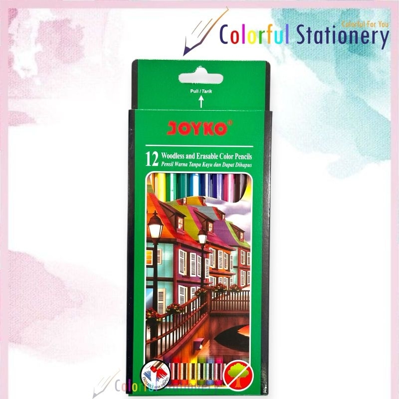 

Pensil Warna Joyko Panjang 12 Warna + Penghapus CP 109