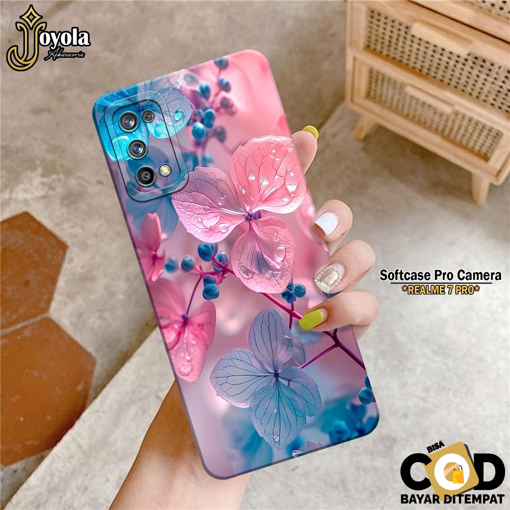 JOYOLA Case REALME 7 PRO - Fashion Case Bunga - Softcase REALME 7 PRO - Pro Camera - Casing REALME 7