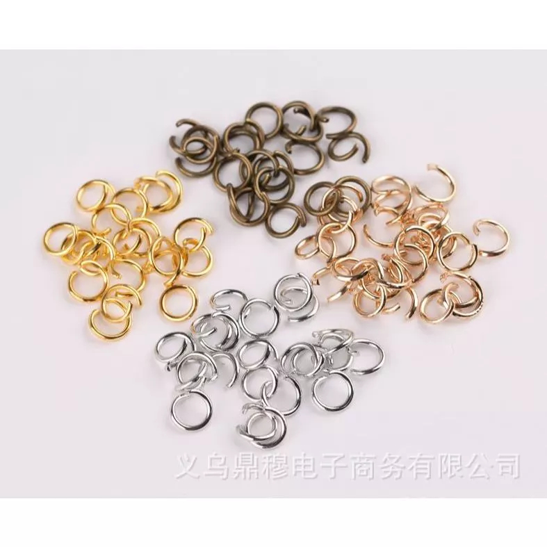MADEBYBULAT - 20 PCS RING O SAMBUNGAN GANTUNGAN KUNCI KONEKTOR SPLIT BESI EMAS / SILVER TEBAL KUAT