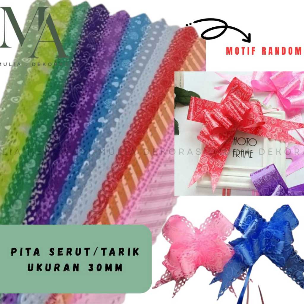 

Pita Serut Tarik Kado Souvenir Motif Random Ukuran 30mm Per 10 Pcs