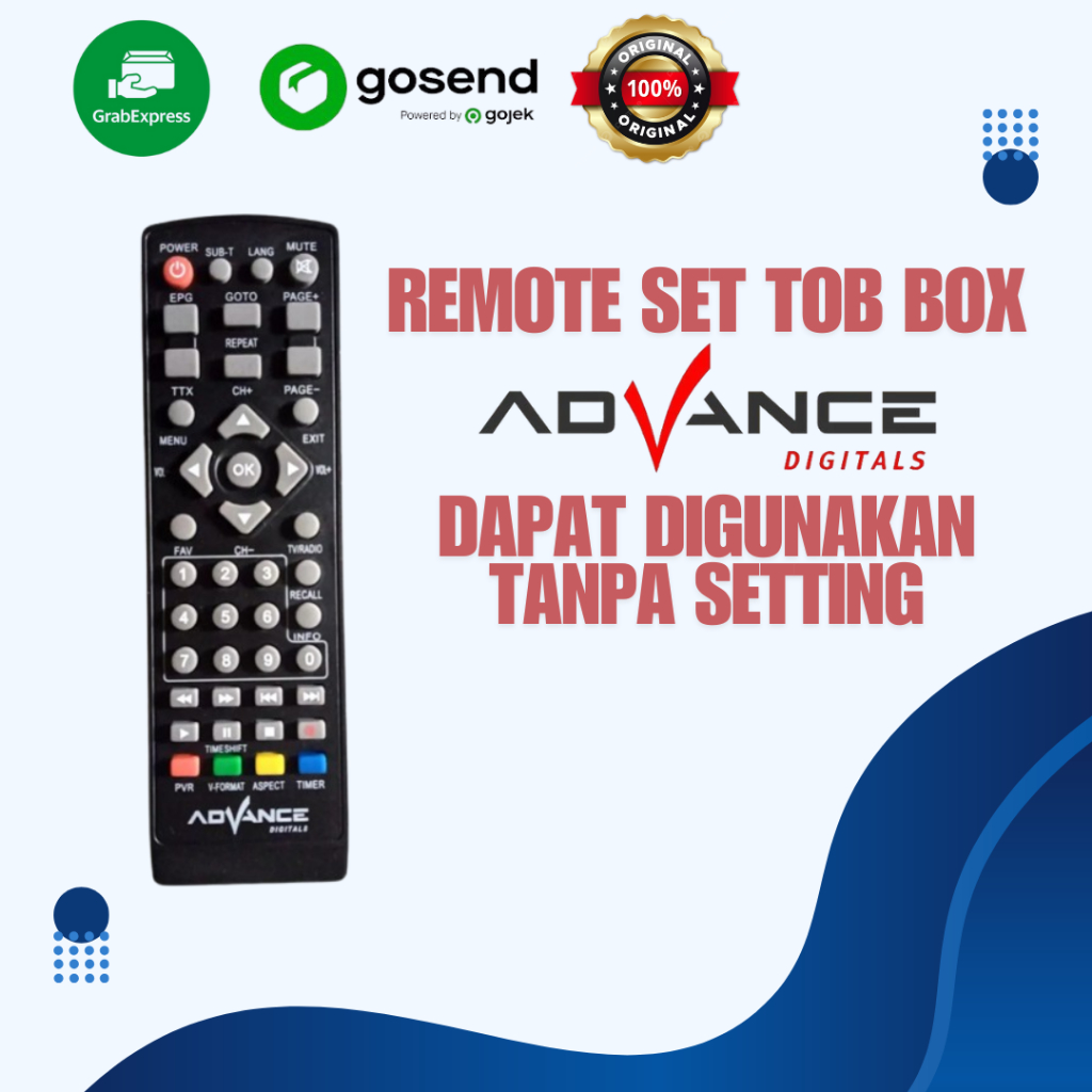 REMOTE SET TOP BOX DVB-T2 ADVANCE