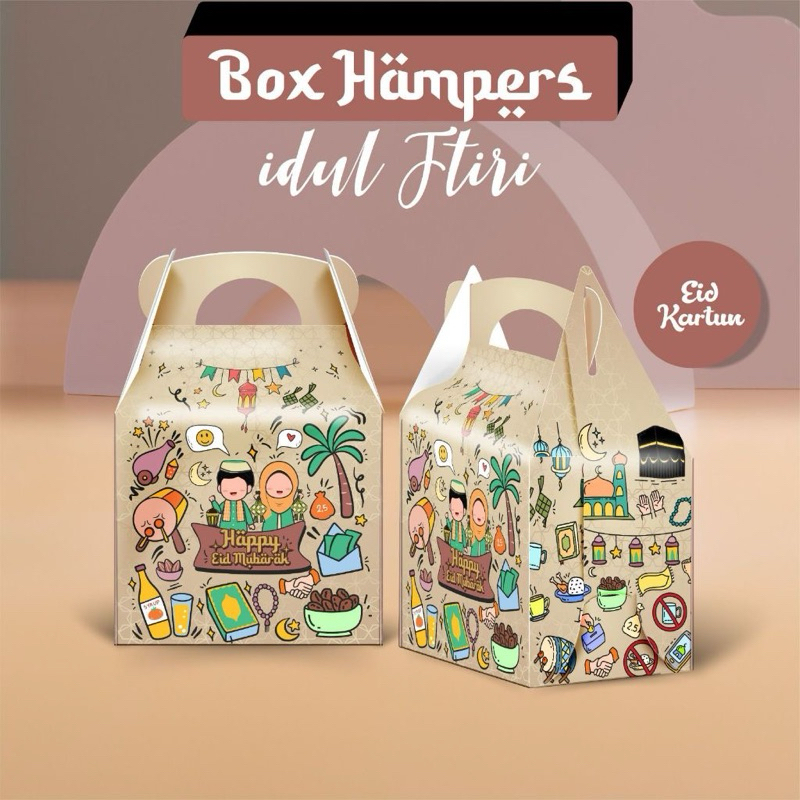 

BOX HAMPERS IDUL FITRI | BOX HAMPERS LEBARAN | GABLE BOX | DUPLESX 310 | KEMASAN IDUL FITRI