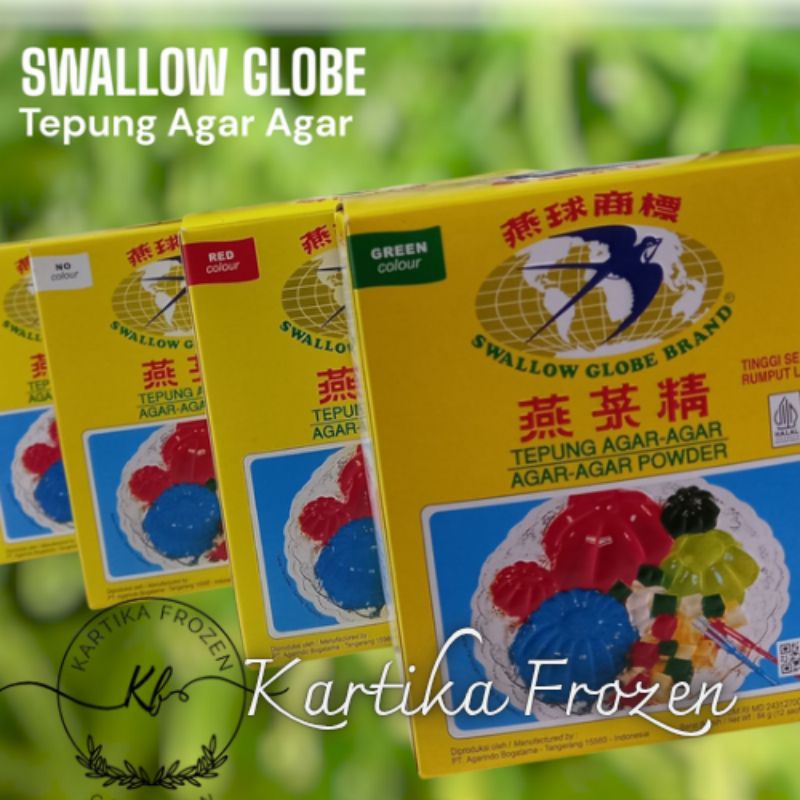 

SWALLOW GLOBE TEPUNG AGAR AGAR BOX (12 Sachet X 7 Gr))