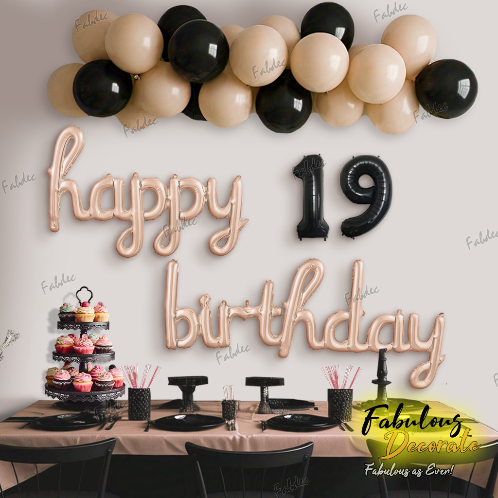 Fabulous Decorate Set Paket Dekorasi Ulang Tahun Simpel / Perlengkapan Pesta Ultah / Happy Birthday 
