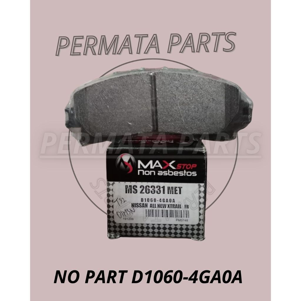 D1060-4GA0A BRAKE PAD KAMPAS REM DEPAN NISSAN ALL NEW XTRAIL