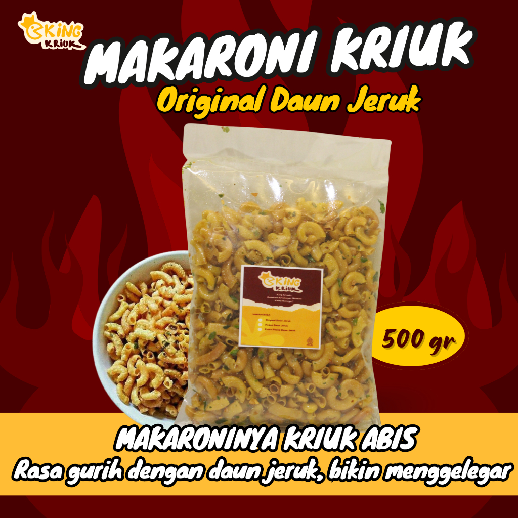 

Makaroni Kriuk Original Daun Jeruk 500 gram by King Kriuk