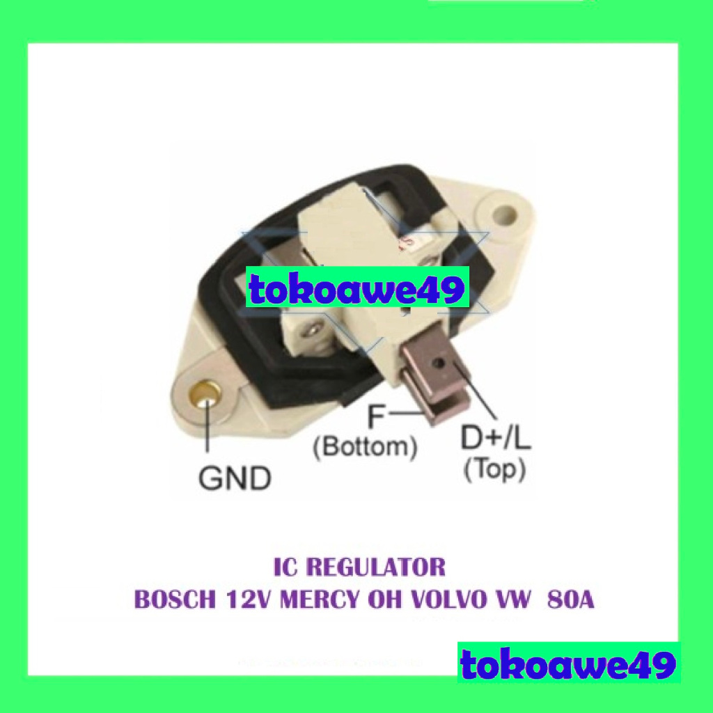 IC ALTERNATOR IC REGULATOR BOSCH MERCY OH VOLVO VW 80A 12V