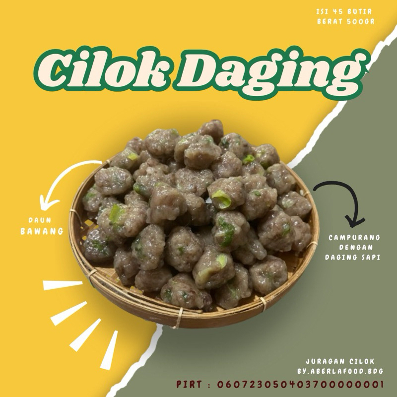 

CILOK DAGING SAPI KRIWIL KEMASAN 500gr isi sekitar 40an